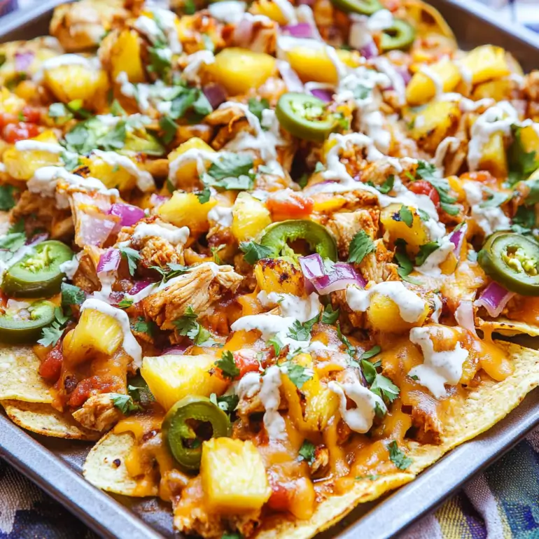 BBQ Chicken and Grilled Pineapple Nachos: A Tasty Twist