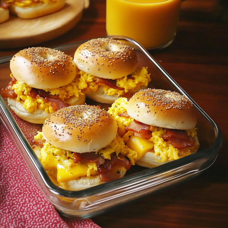 Bagel Breakfast Sliders: A Quick and Tasty Delight!