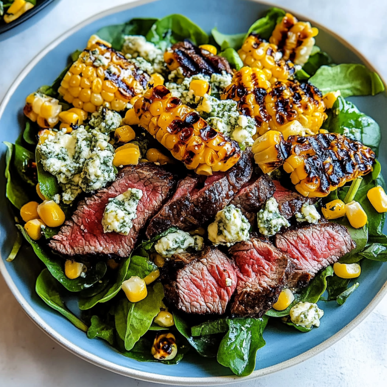 Balsamic Steak Gorgonzola Salad with Grilled Corn: A Fresh Delight!