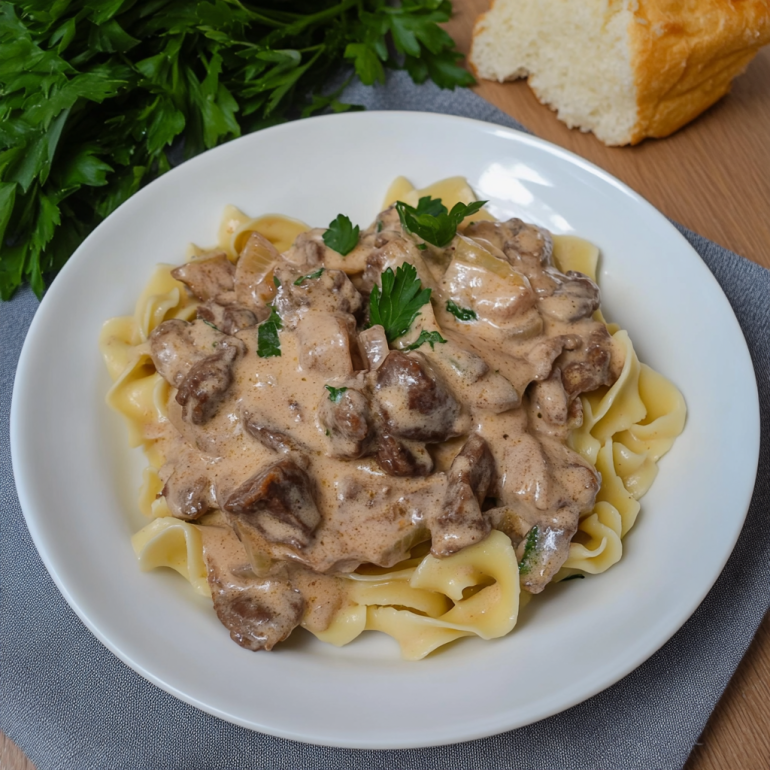 Beef Stroganoff Delight: A Creamy, Savory Treat!
