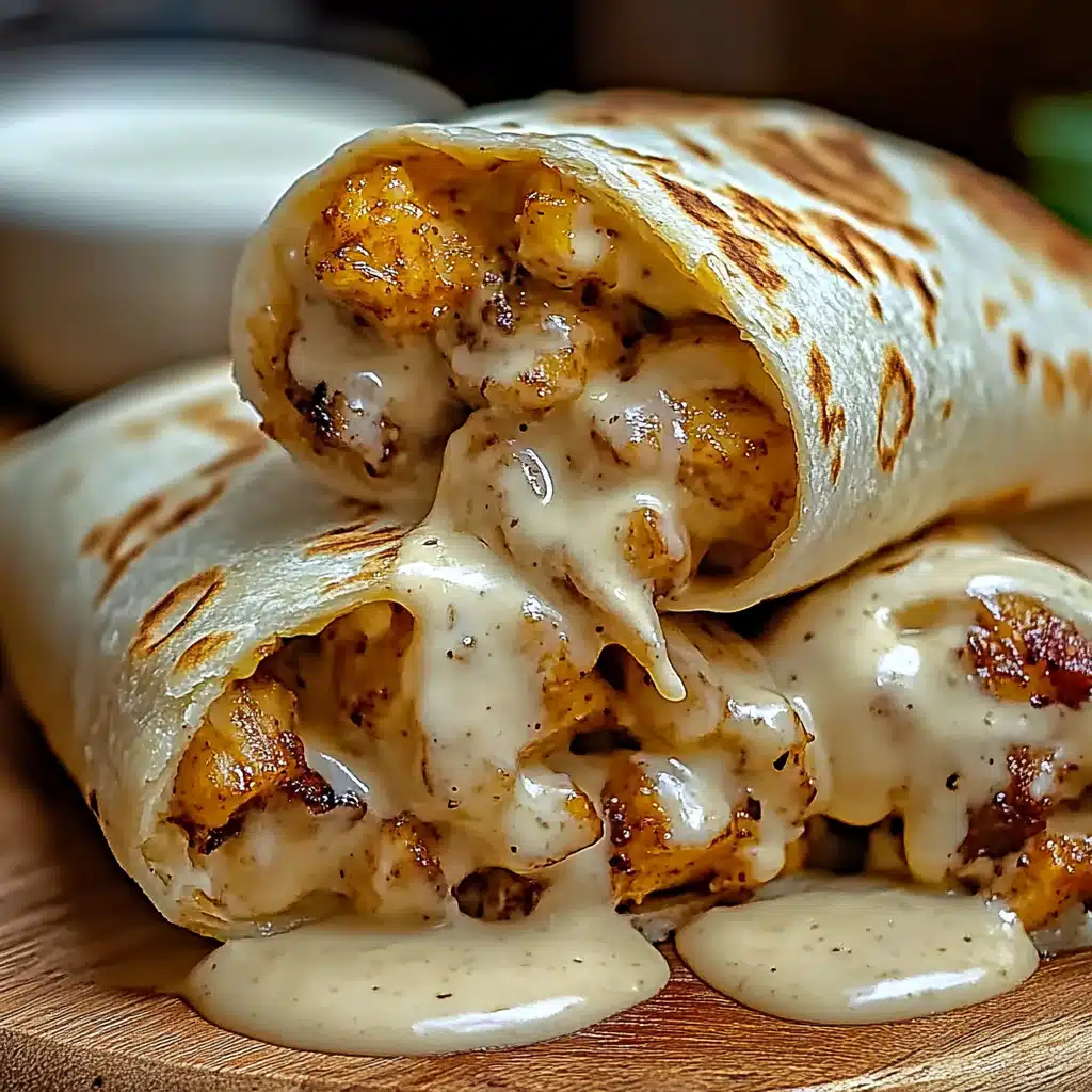 Cheesy Garlic Chicken Wraps: A Tasty Dinner Delight!