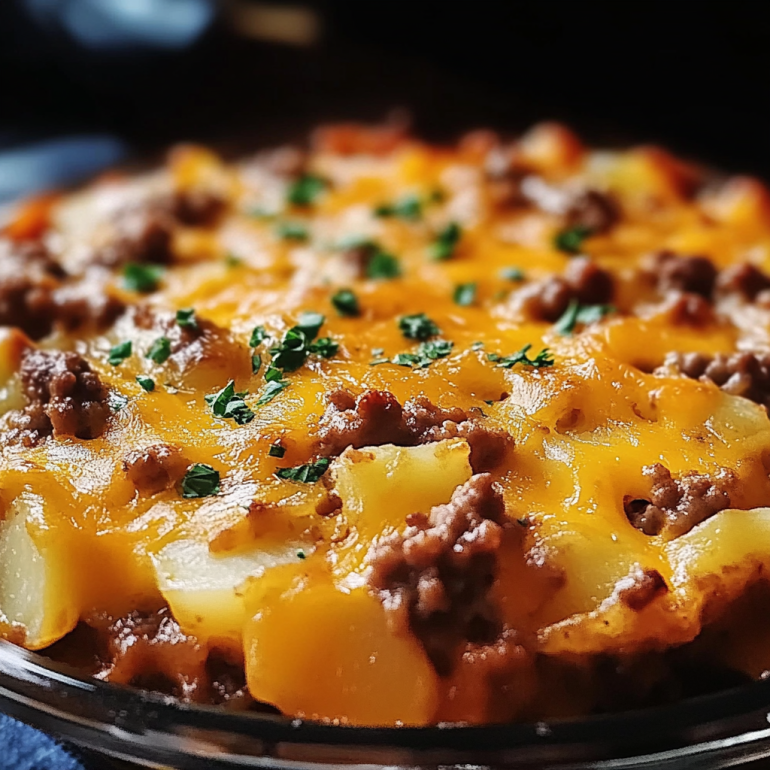Cheesy Hamburger Potato Casserole: A Family Favorite!