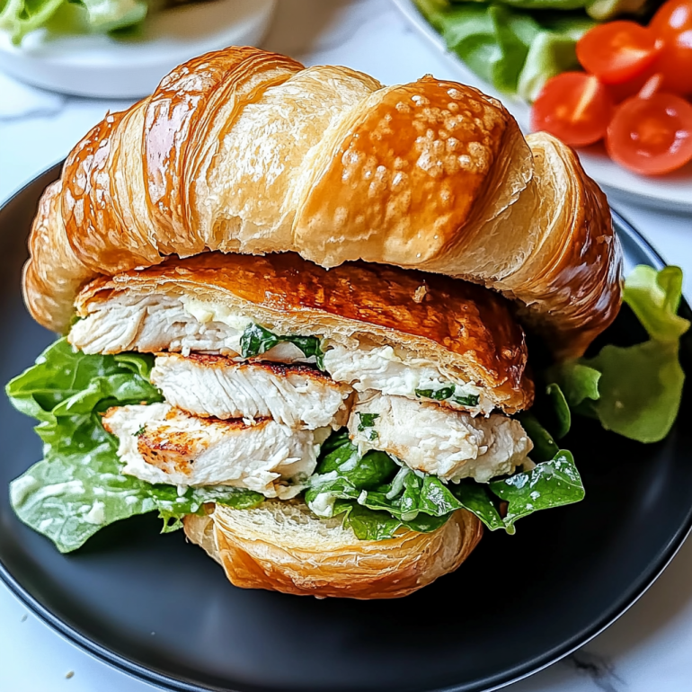 Chicken Caesar Croissant Sandwich: A Tasty Twist Await!