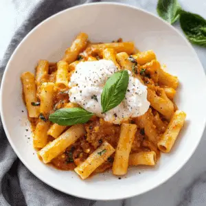 Creamy Burrata Pasta with Cherry Tomatoes