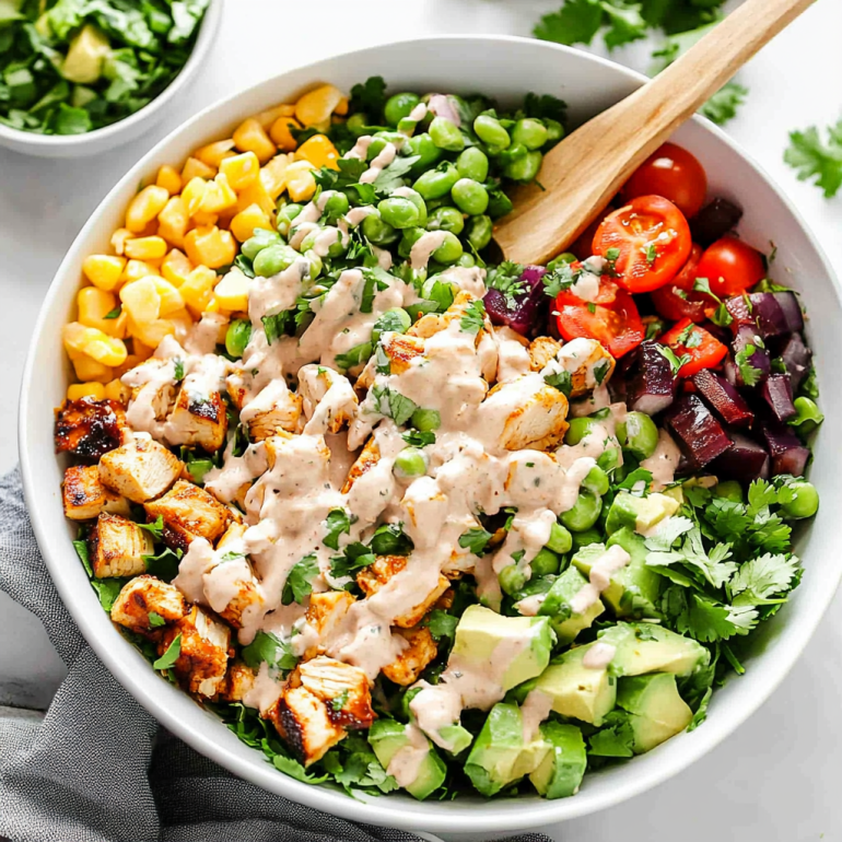 Creamy BBQ Chicken Salad: A Delightful, Flavor-Packed Dish!