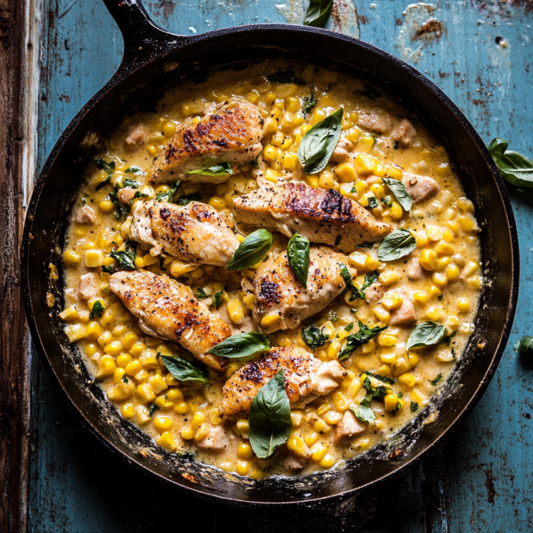 Creamy Corn Chicken Skillet: A Must-Try Delight!