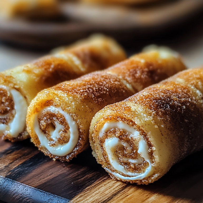 Crispy Keto Cinnamon Cream Cheese Roll-Ups are Irresistible!