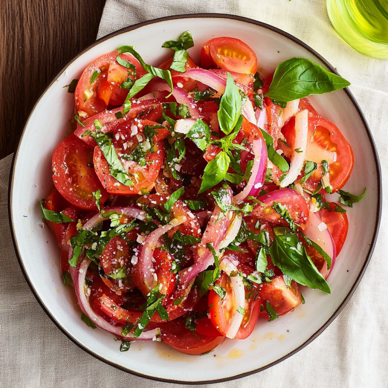 Fresh Tomato and Basil Salad: A Delightful Summer Treat!