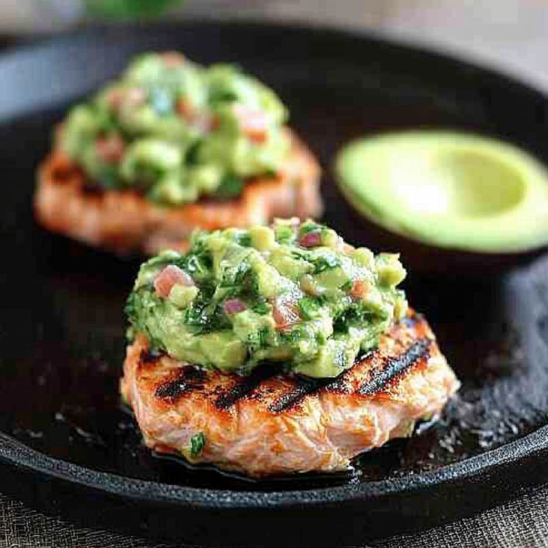Grilled Salmon Burgers with Avocado Salsa for a Delightful Meal