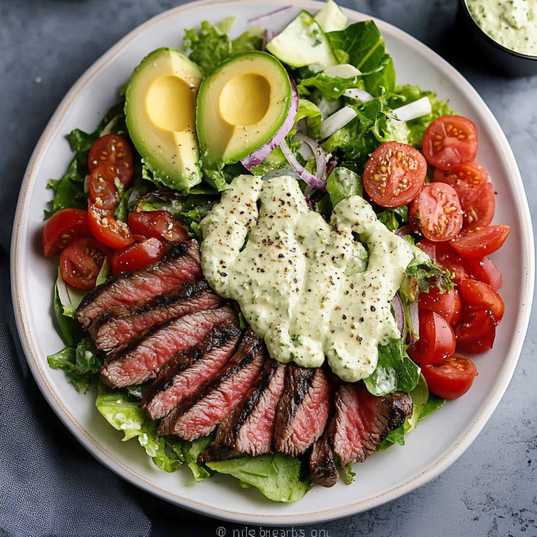 Grilled Steak Salad with Avocado Dressing: Try Now!