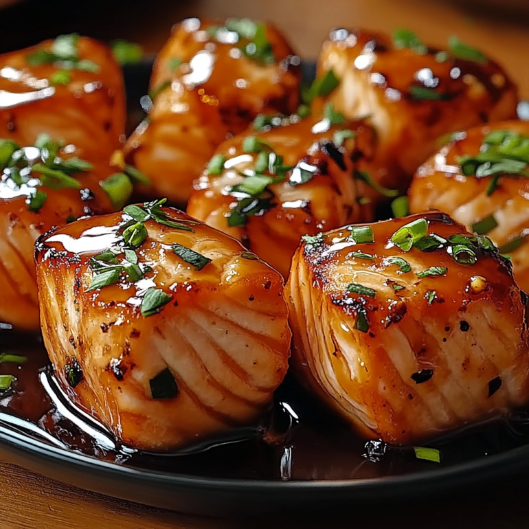 Honey Butter Garlic Glazed Salmon Bites: Quick & Tasty!