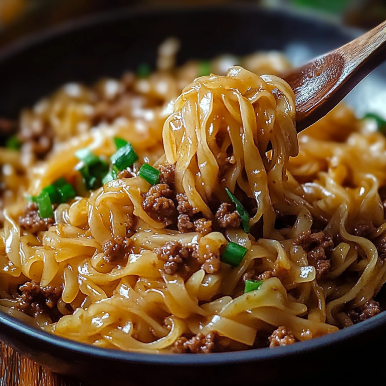 Mongolian Ground Beef Noodles will wow your taste buds!