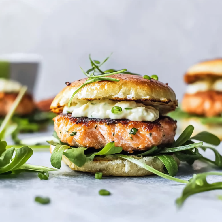 Pan-Seared Salmon Burgers with Garlic Aioli Made Easy!
