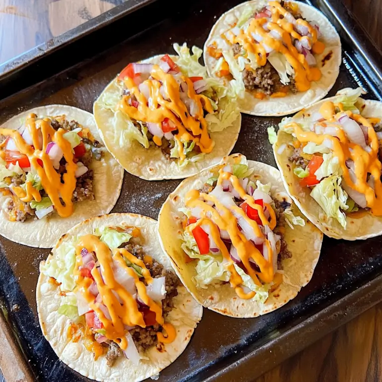 Smashed Cheeseburger Tacos: A Delicious Fusion Delight!