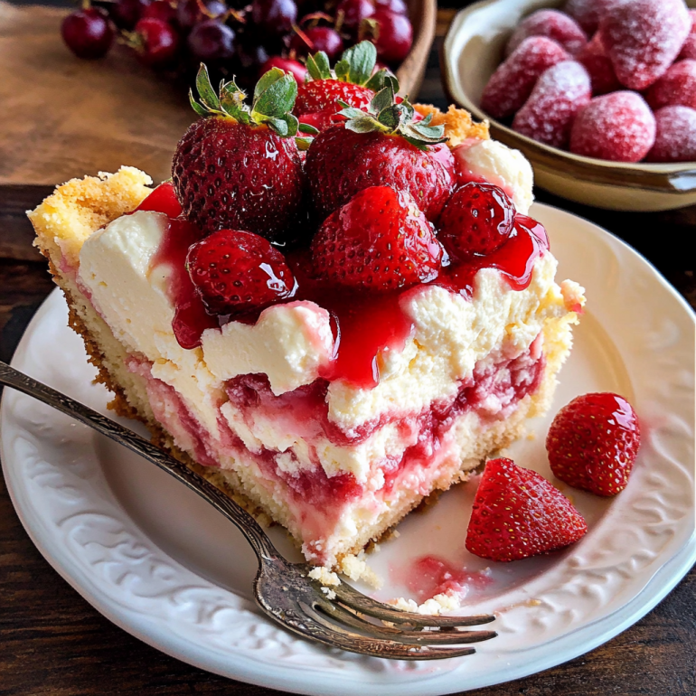 Strawberry Cheesecake Dump Cake: Irresistible Delight Awaits!