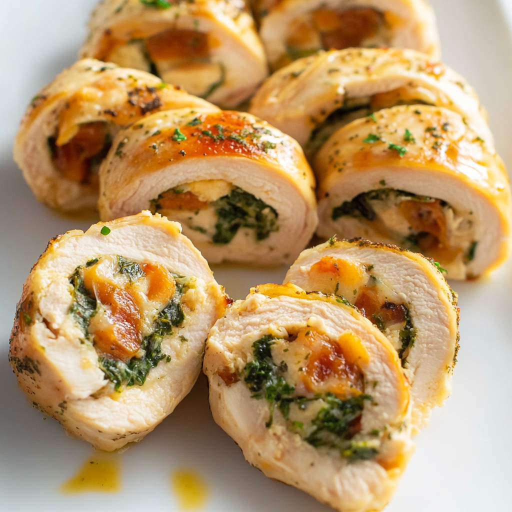 Stuffed Chicken Roulade with Spinach and Cheese Recipe File