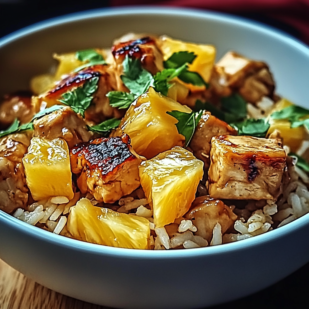 Tropical Pineapple Chicken Rice Delight is a must-try recipe!