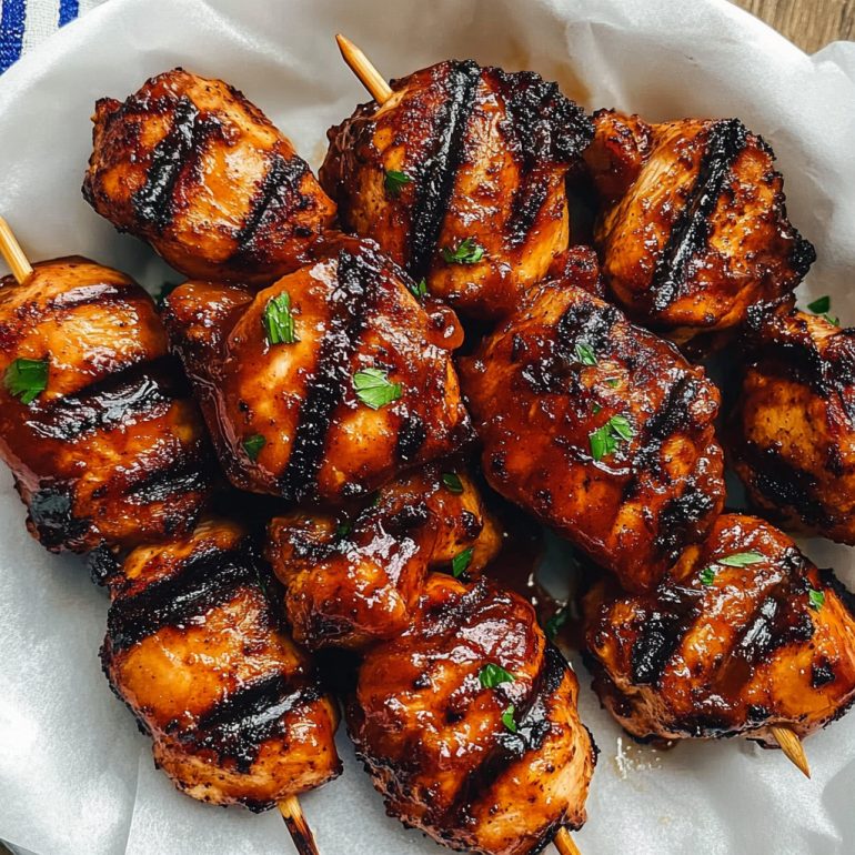 Grilled Honey BBQ Bacon Chicken Kabobs: A Must-Try Delight!