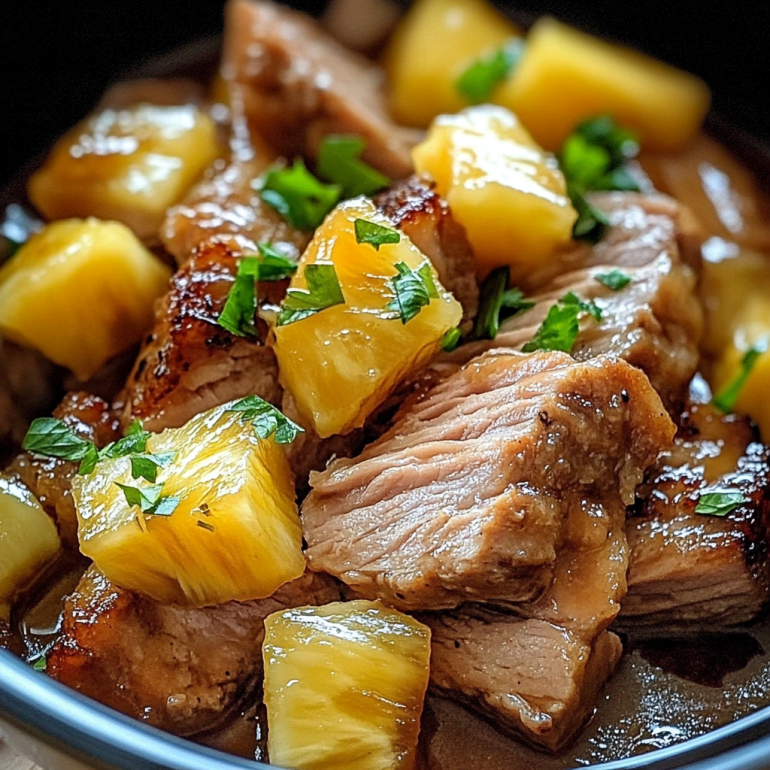 Sweet and Savory Slow Cooker Pineapple Pork That Delights!