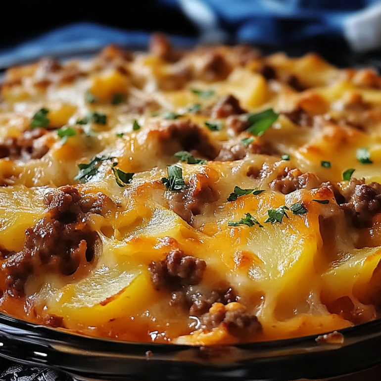 Cheesy Hamburger Potato Casserole: Easy Comfort Food Delight
