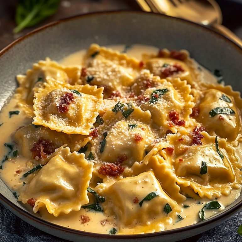 Creamy Tuscan Ravioli: A Must-Try Delight Tonight!