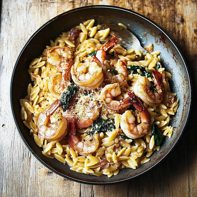 One-Pan Parmesan Orzo with Shrimp: A Quick Dinner Delight!