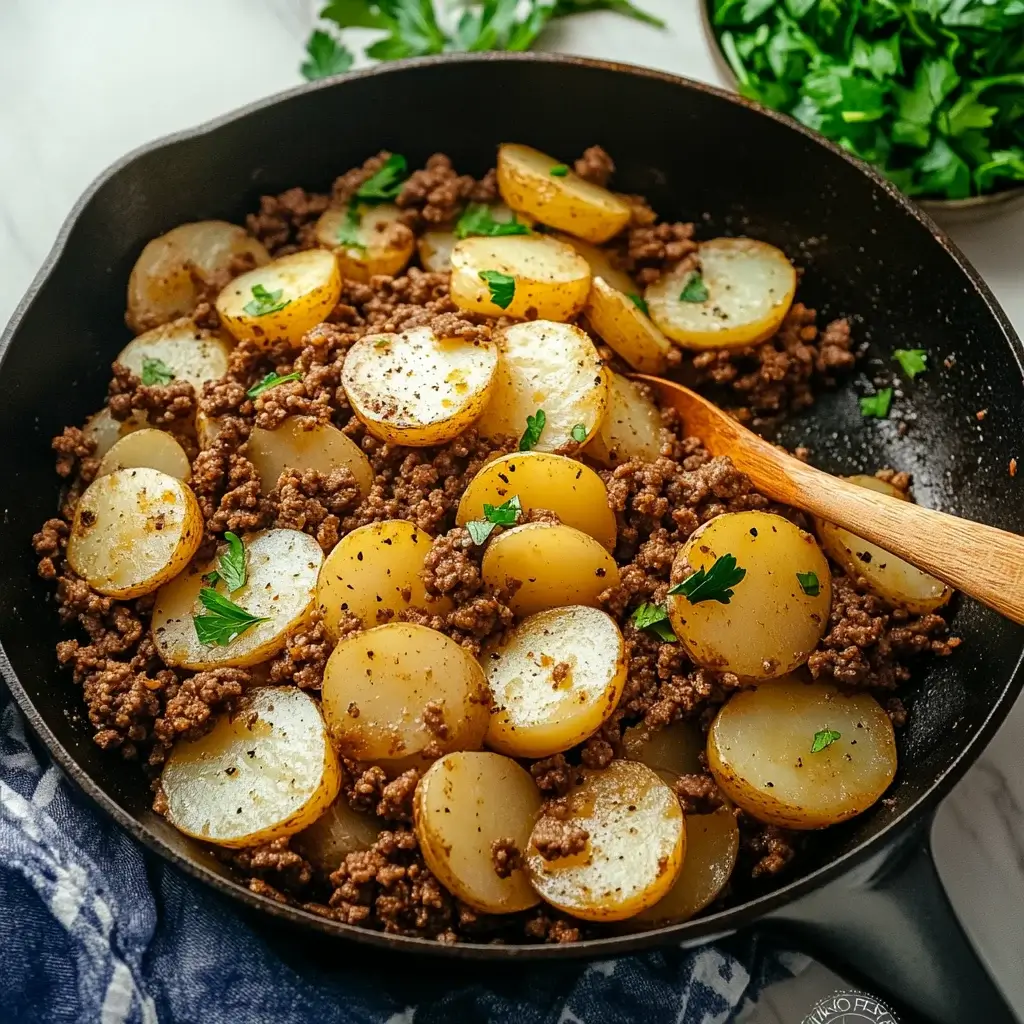 Skillet Ground Beef and Potatoes: A Quick, Tasty Meal!