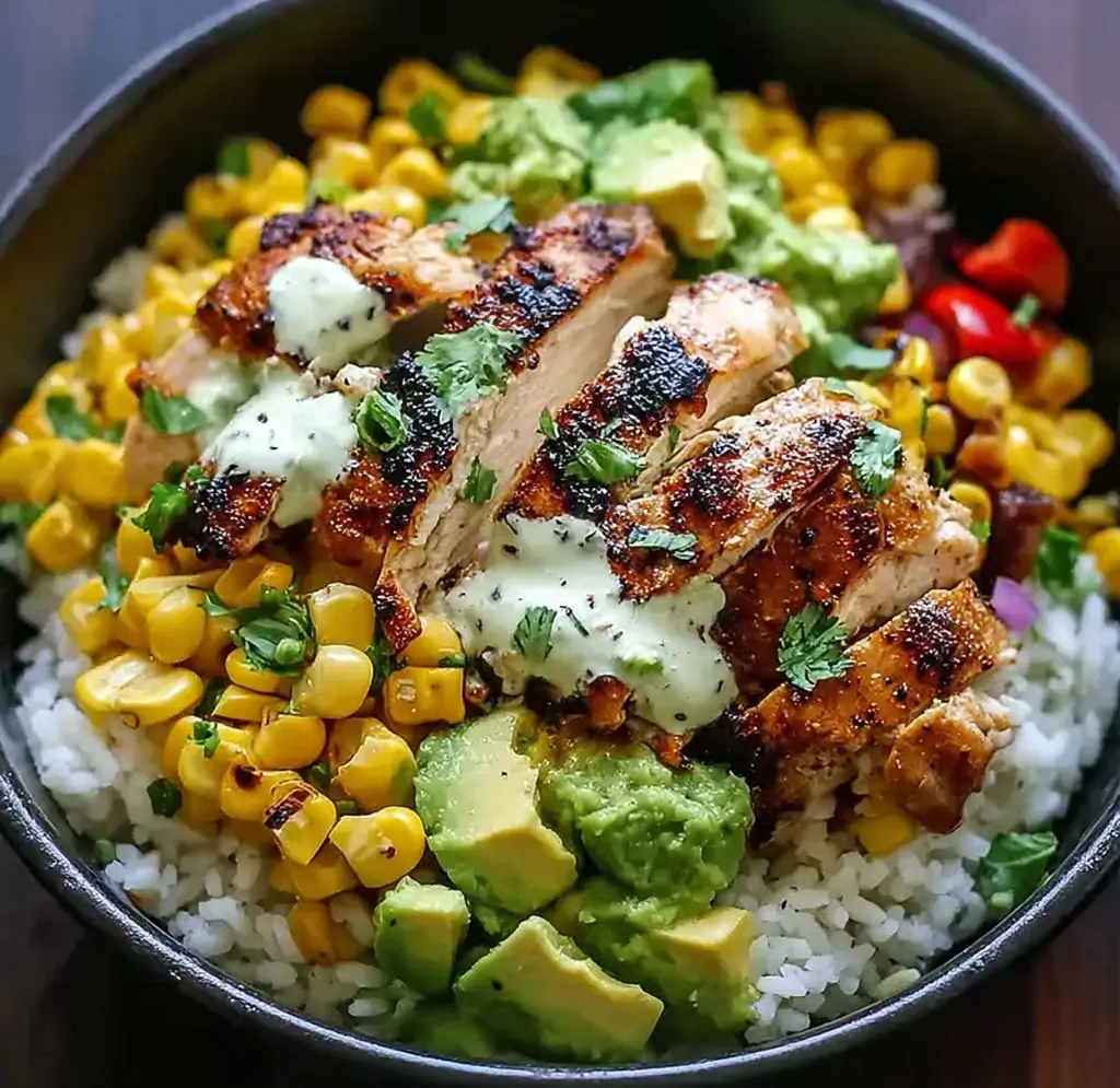 Street Corn Chicken Rice Bowl: A Flavorful Delight!