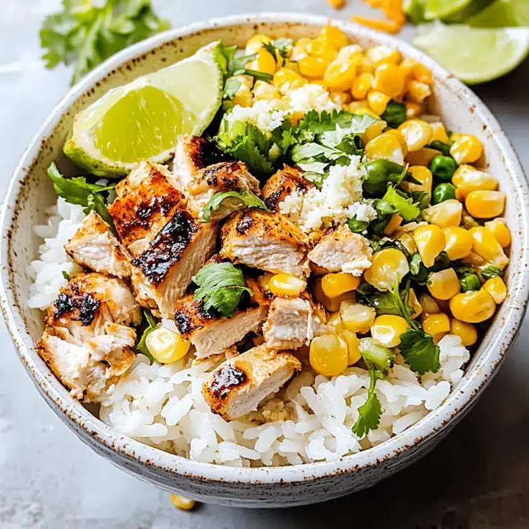 Street Corn Chicken Rice Bowl: A Fresh Flavor Delight!