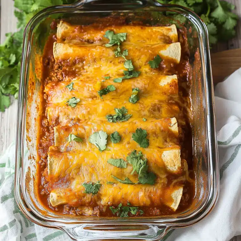 Cheesy Ground Beef Enchiladas: A Must-Try Recipe Today!