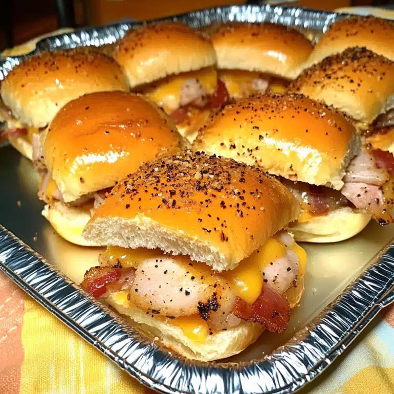 Turkey Cheddar and Bacon Sliders on Hawaiian Rolls Delight!