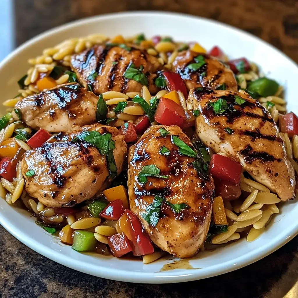 Balsamic Chicken with Veggie Orzo: A Must-Try Recipe!