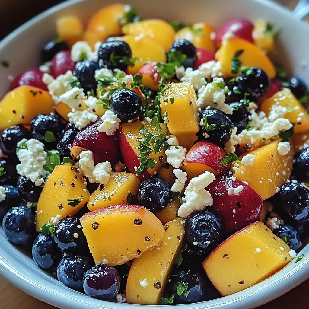Blueberry Peach Feta Salad: A Refreshing Summer Delight