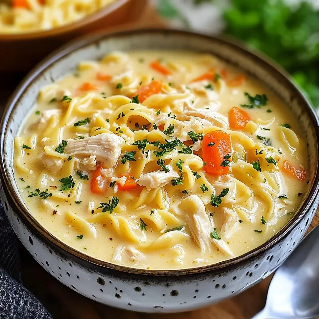 Creamy Crack Chicken Noodle Soup: A Cozy Delight!