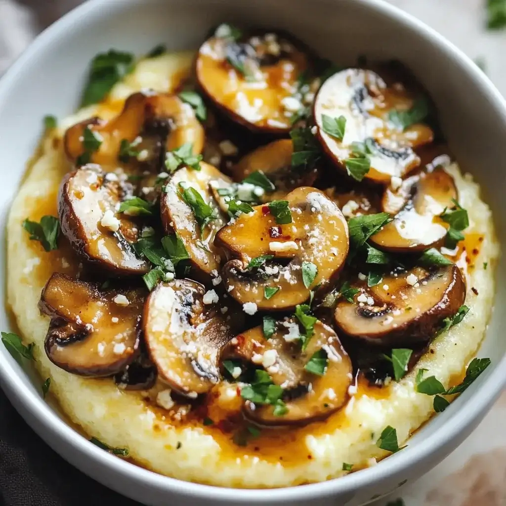 Creamy Parmesan Polenta with Mushrooms is Irresistible!