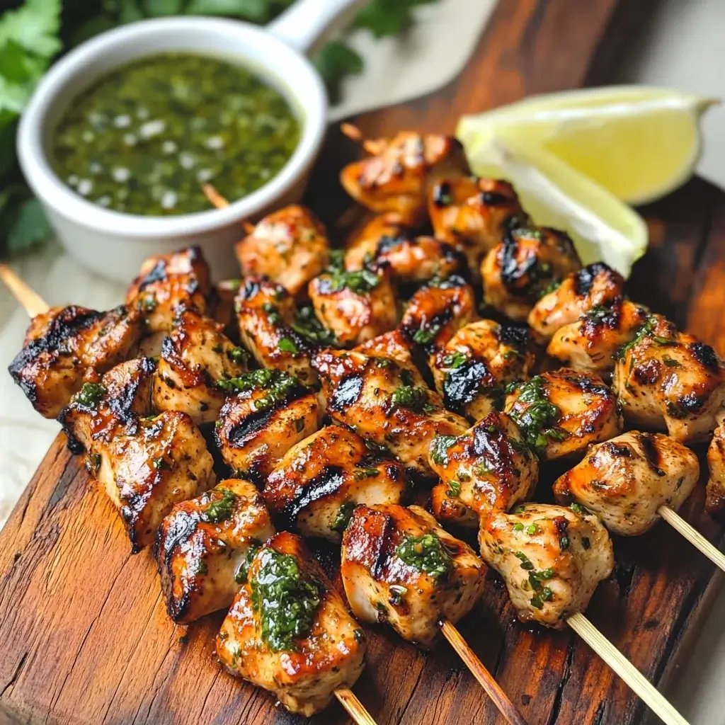 Grilled Chicken Skewers with Chimichurri Sauce: Deliciously Easy!