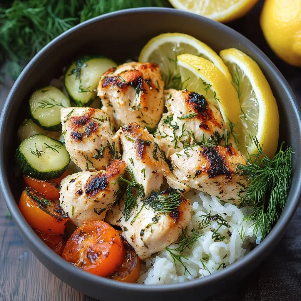 Mediterranean Lemon Dill Chicken Bowls: A Flavorful Recipe!
