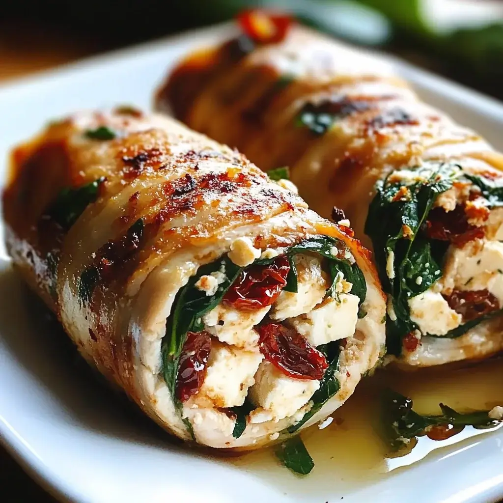 Rolled Chicken with Feta, Spinach, and Sun-Dried Tomatoes is a must-try!