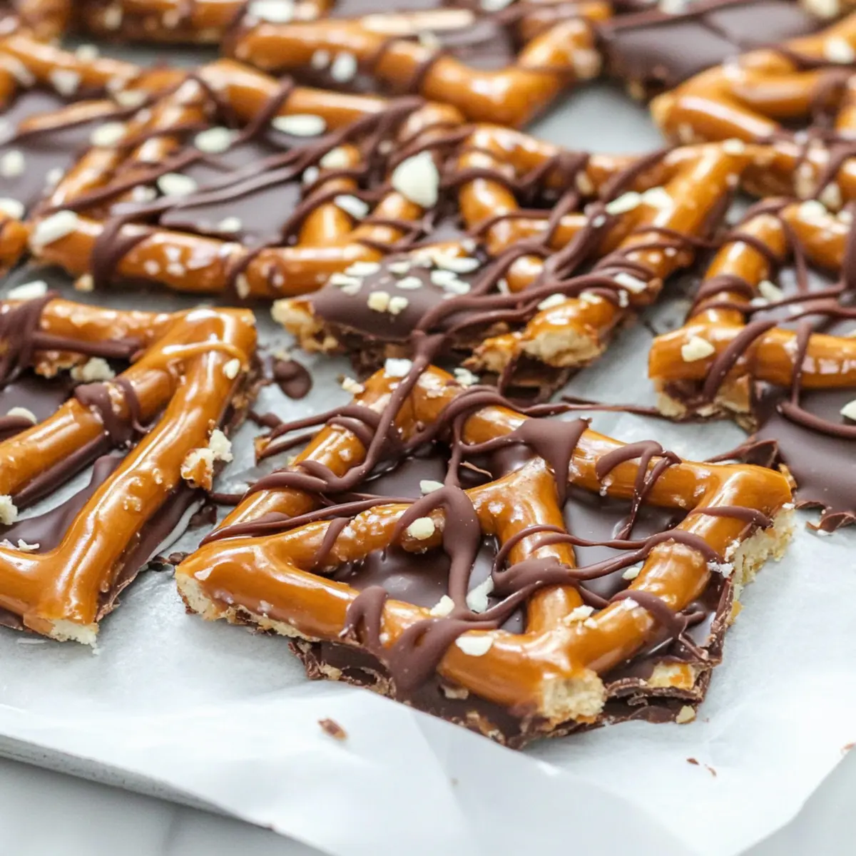 Sweet and Salty Salted Caramel Pretzel Bark You Can't Resist