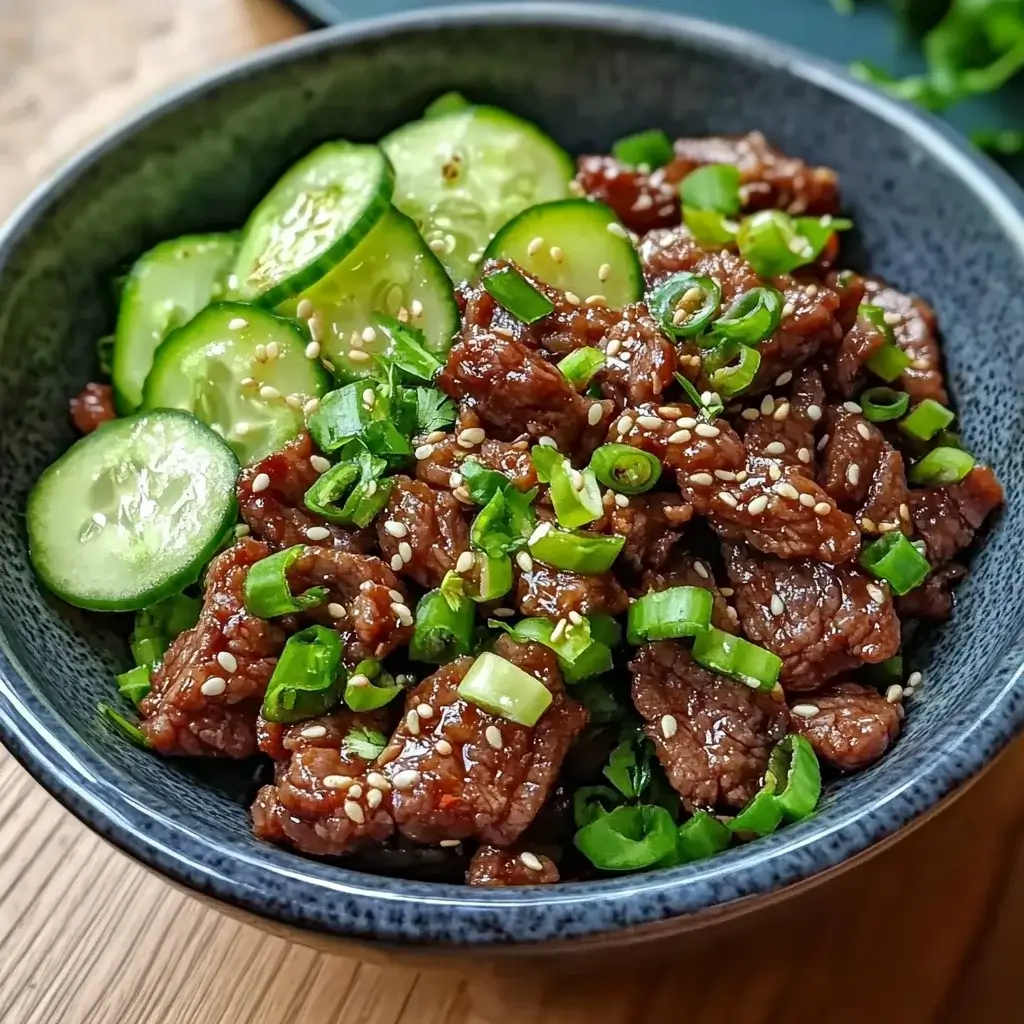 Spicy Keto Korean Beef with Cucumber Salad: Delight in Flavor!