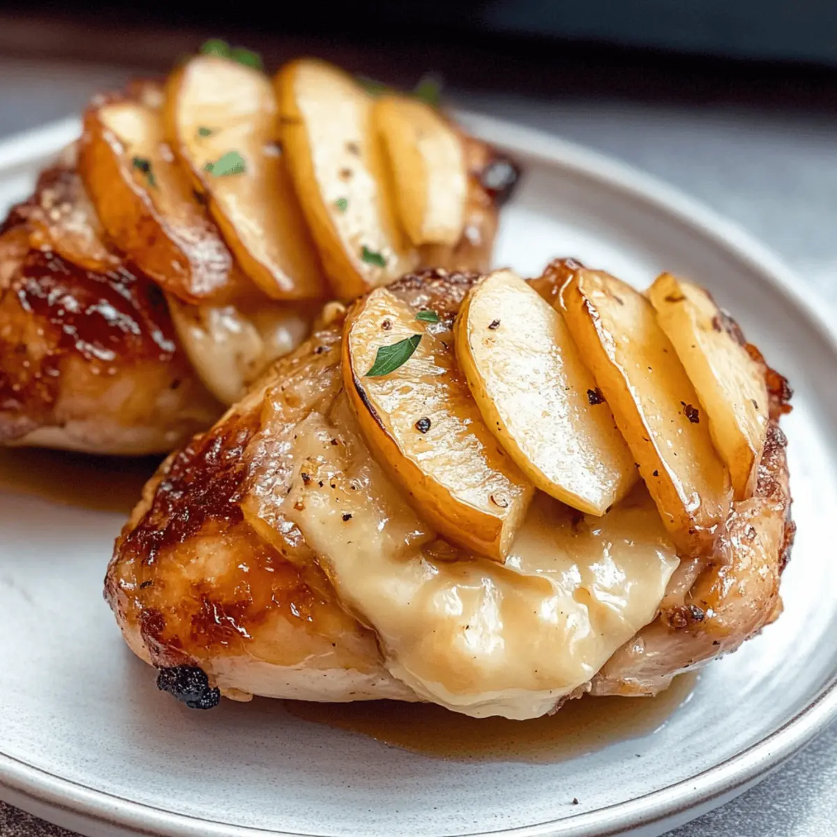 Maple Glazed Apple and Brie Stuffed Chicken Delight