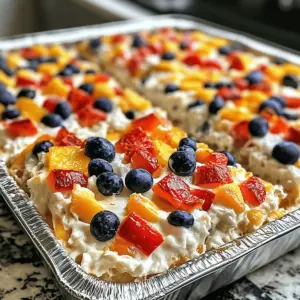 Southern style cheesecake fruit salad