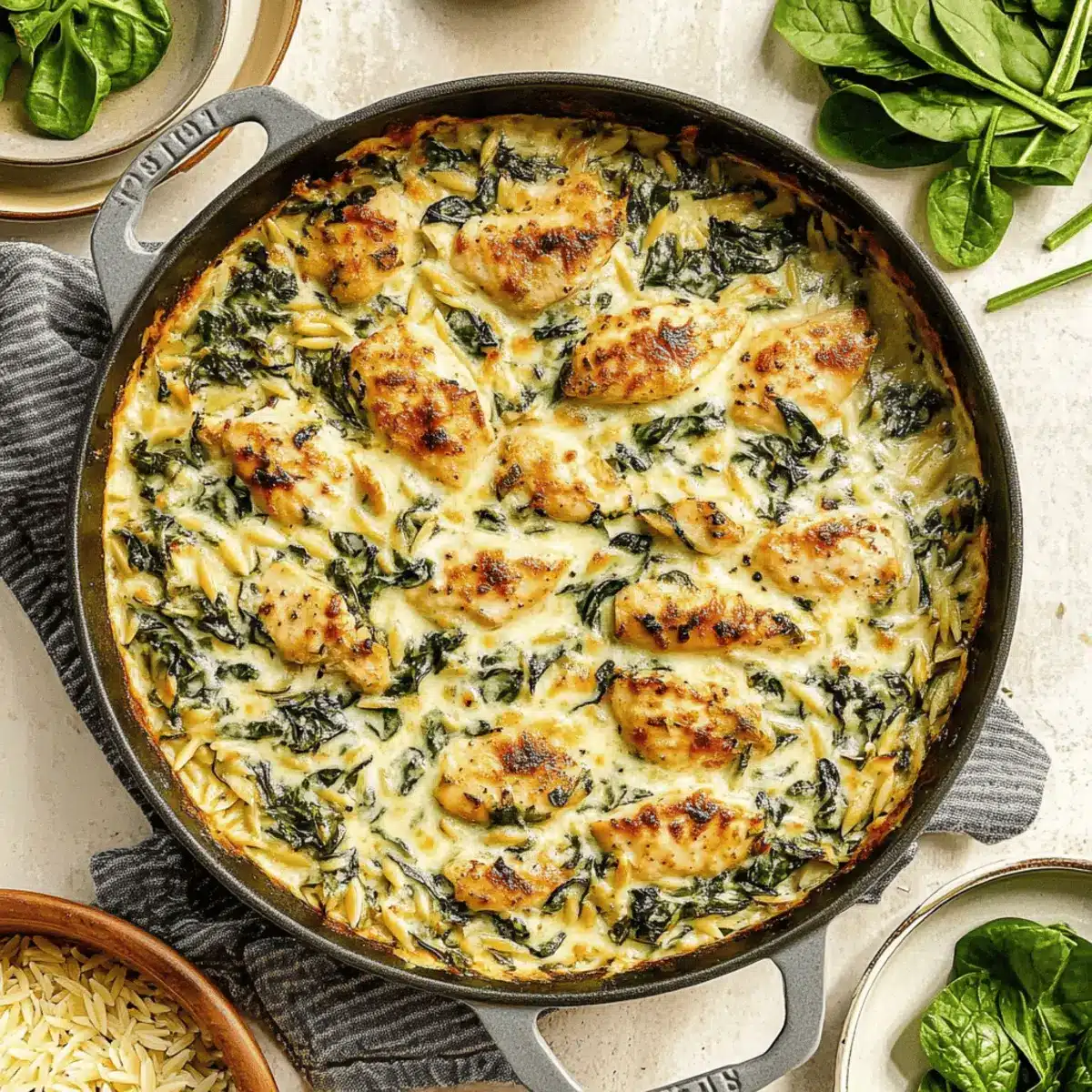 Delicious Creamy Ricotta Chicken and Orzo Skillet Wonders