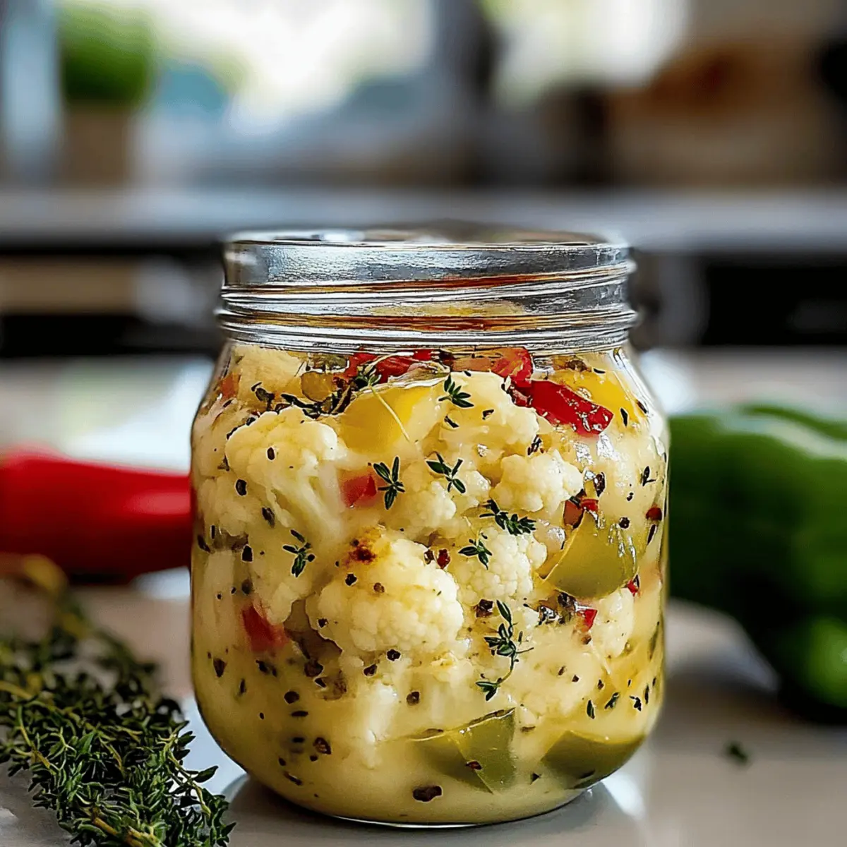 Herb and Garlic Marinated Cheese in Mason Jar Bliss