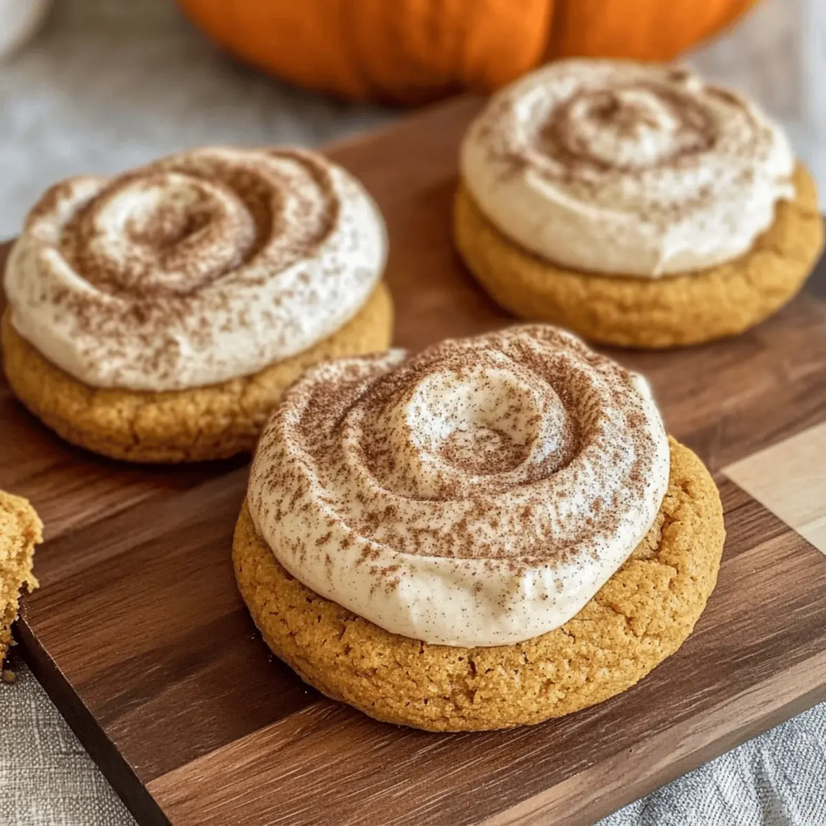 Soft Pumpkin Cookies with Cinnamon Frosting for Cozy Fall Days