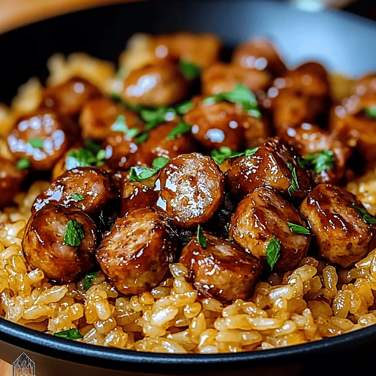 One-Pan Sweet and Tangy BBQ Sausage Rice for Busy Nights