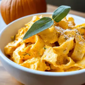 Pumpkin Alfredo Pasta with Sage