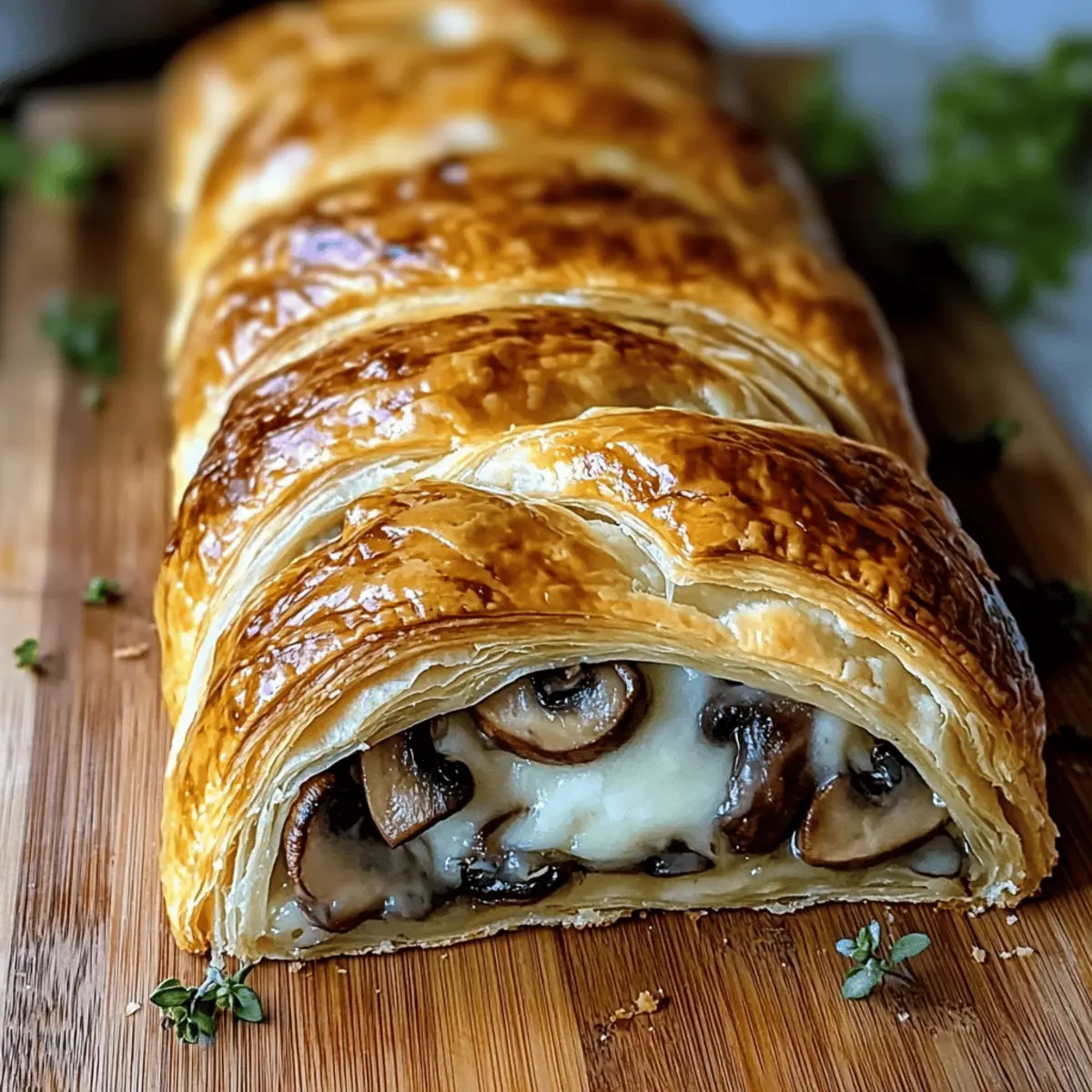 Mushroom & Gruyère Puff Pastry Braid: A Cozy Crowd Pleaser