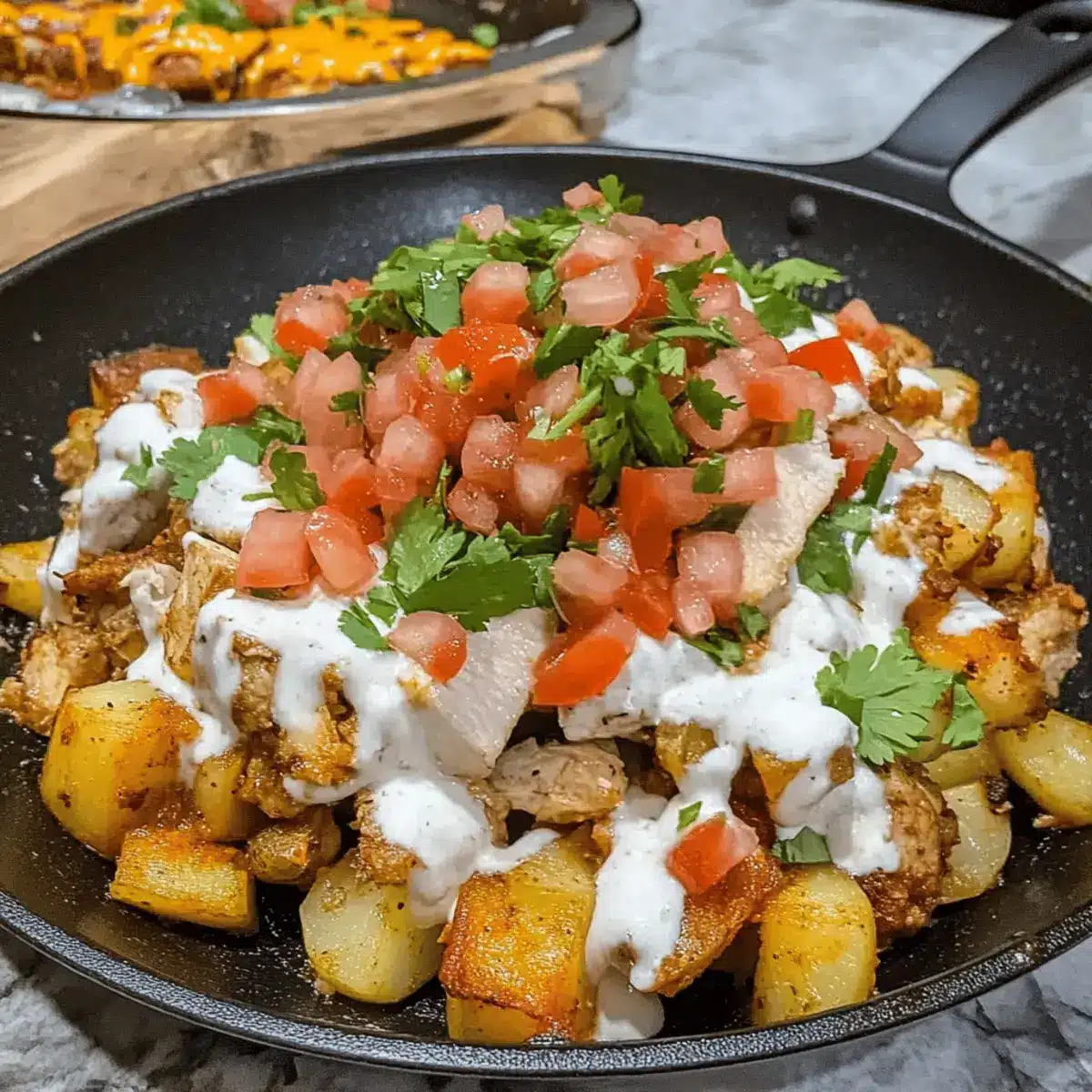 Irresistible Chicken Queso Potato Skillet in 30 Minutes