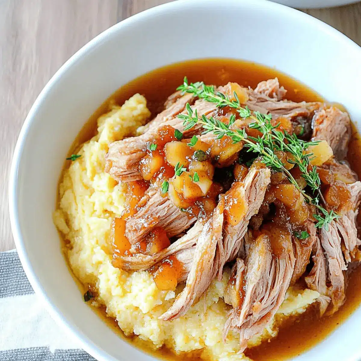 Slow Cooker Apple Butter Glazed Pork Tenderloin Delight